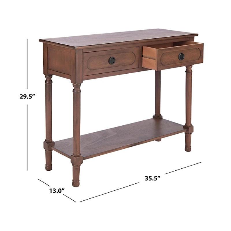 Modern Brown Carved Accent Console Table