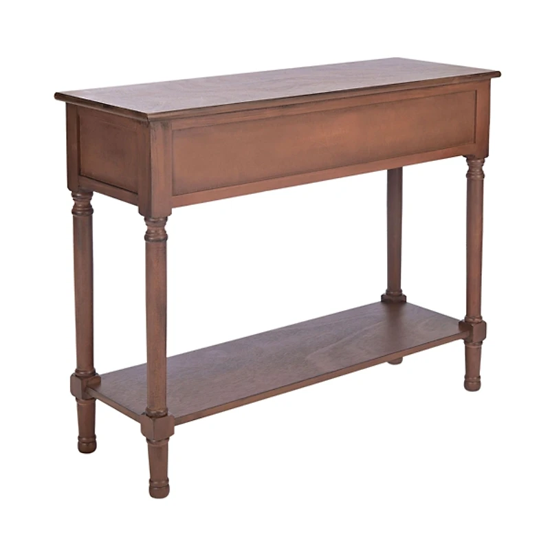 Modern Brown Carved Accent Console Table