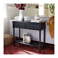 Irma Black Textured Drawers Console Table
