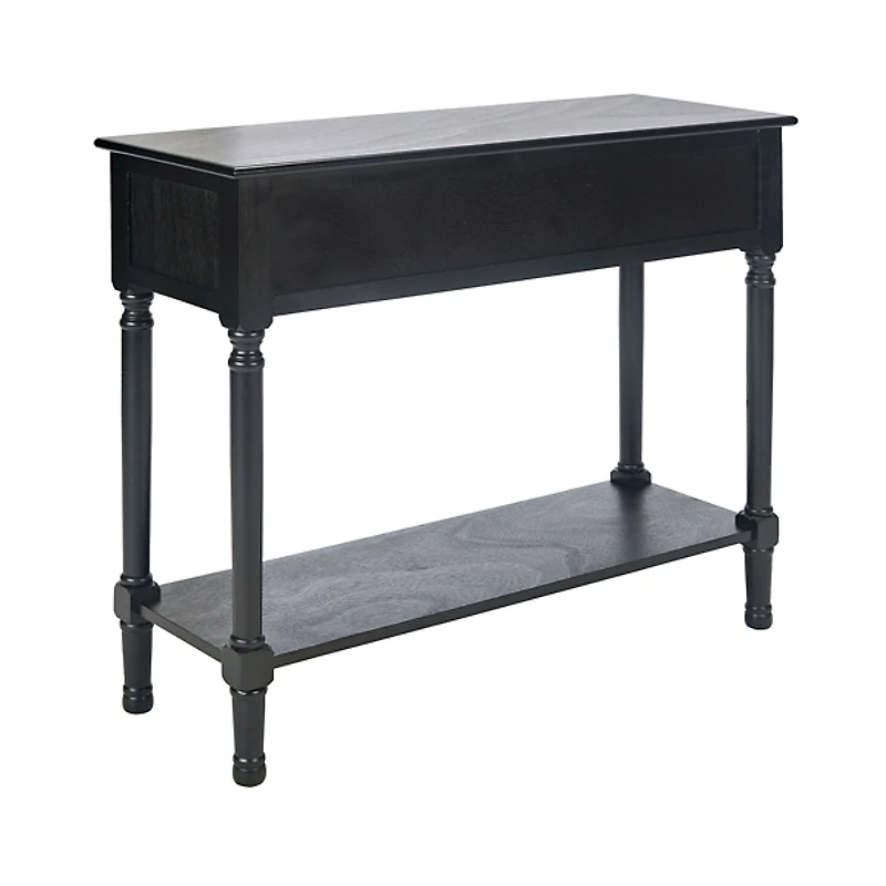 Irma Black Textured Drawers Console Table