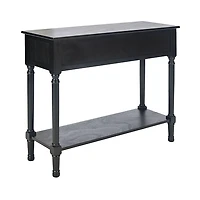 Irma Black Textured Drawers Console Table