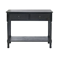 Irma Black Textured Drawers Console Table