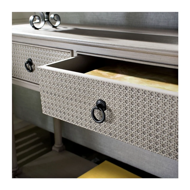 Natural Textured 2-Drawer Console Table