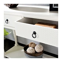 Irma White Textured Drawers Console Table