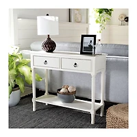 Irma White Textured Drawers Console Table