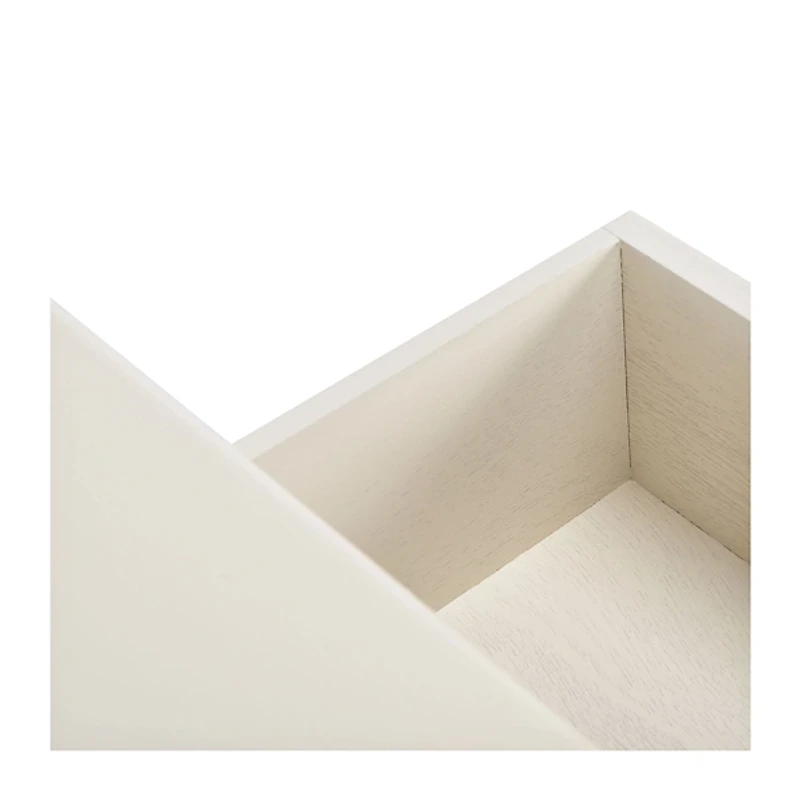 Irma White Textured Drawers Console Table