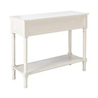 Irma White Textured Drawers Console Table