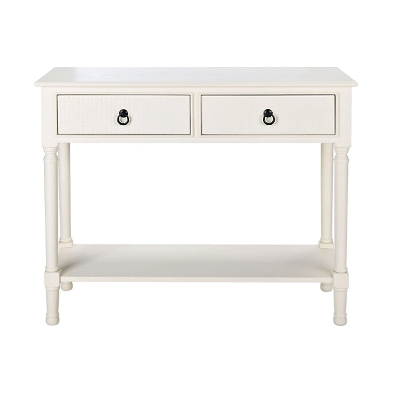 Irma White Textured Drawers Console Table