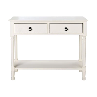 Irma White Textured Drawers Console Table
