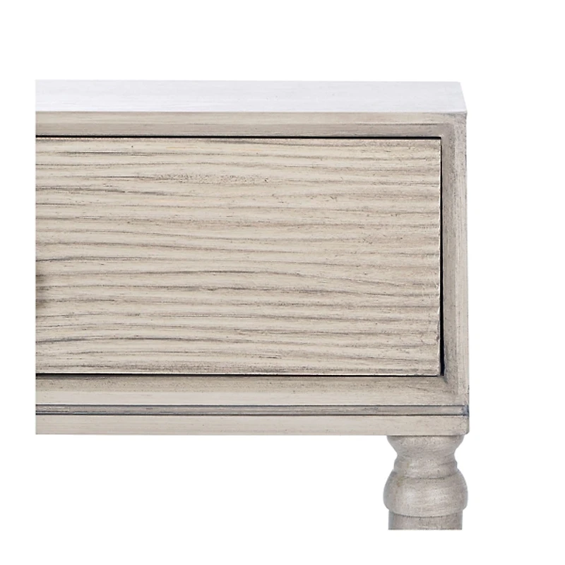 Rivera White Carved Rustic Console Table