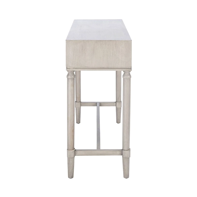 Rivera White Carved Rustic Console Table