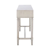 Rivera White Carved Rustic Console Table