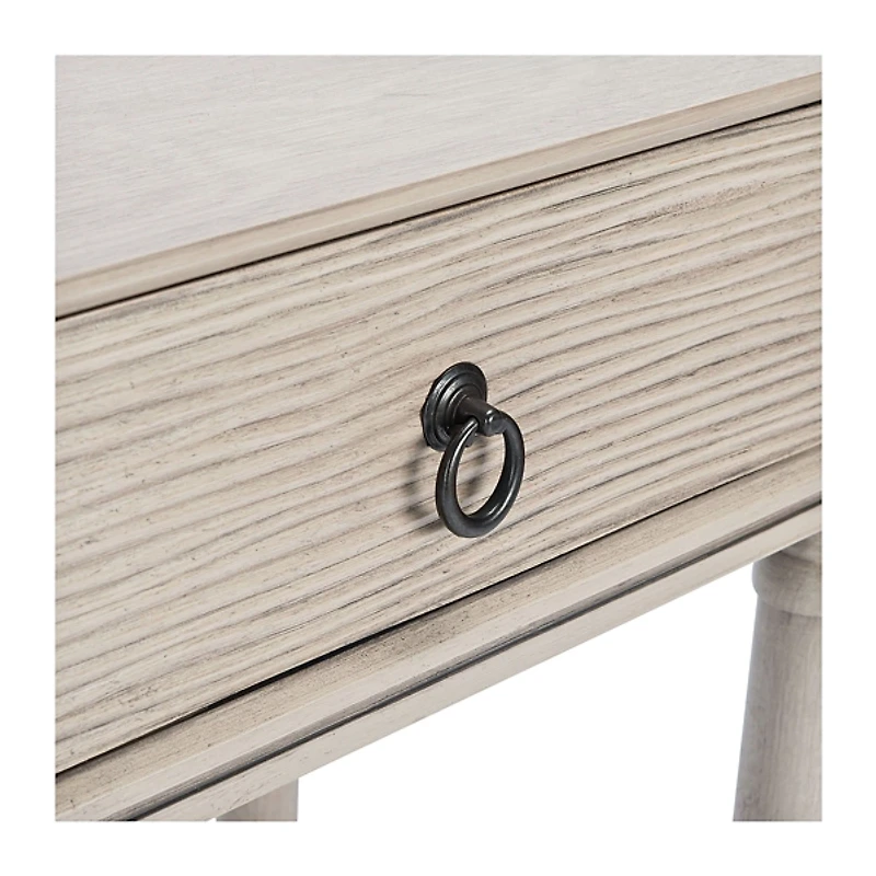 Rivera White Carved Rustic Console Table