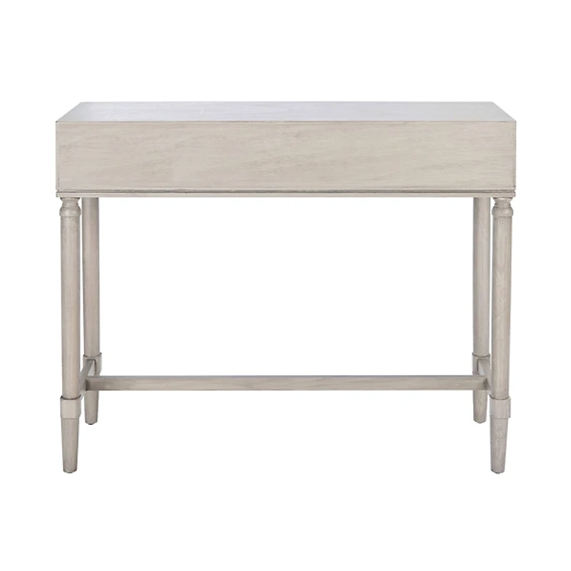 Rivera White Carved Rustic Console Table