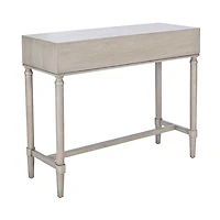 Rivera White Carved Rustic Console Table