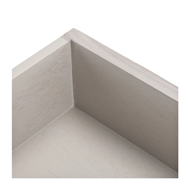 Rivera White Carved Rustic Quad Console Table