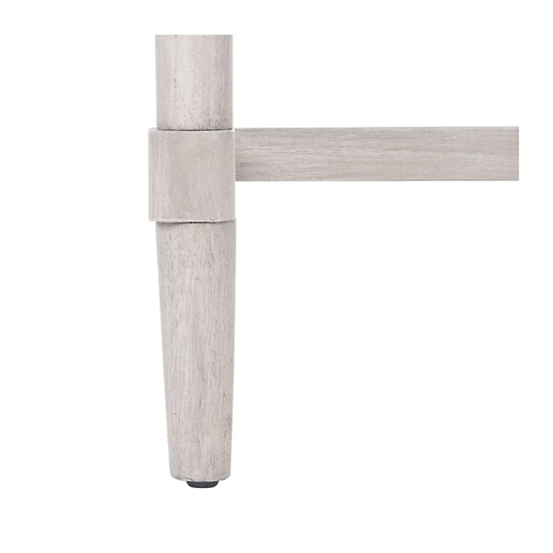 Rivera White Carved Rustic Quad Console Table