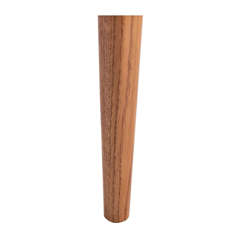 Solid Oak and Rattan Dining Chairs, Set of 2