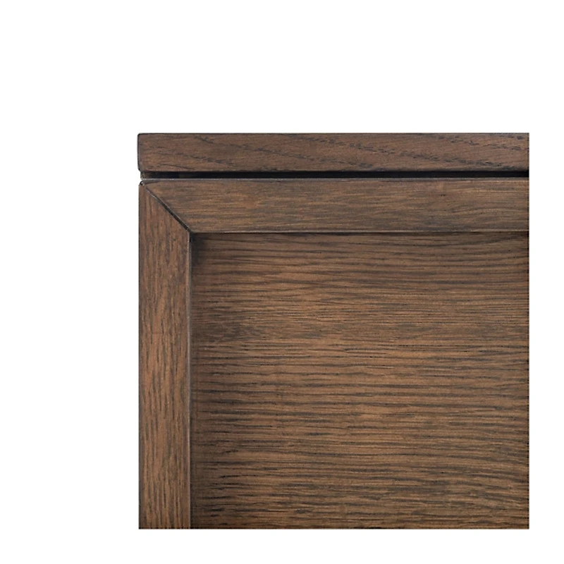 Natural Wood 2-Drawer Nightstand