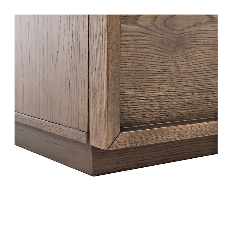 Natural Wood 2-Drawer Nightstand