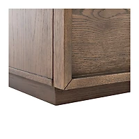 Natural Wood 2-Drawer Nightstand