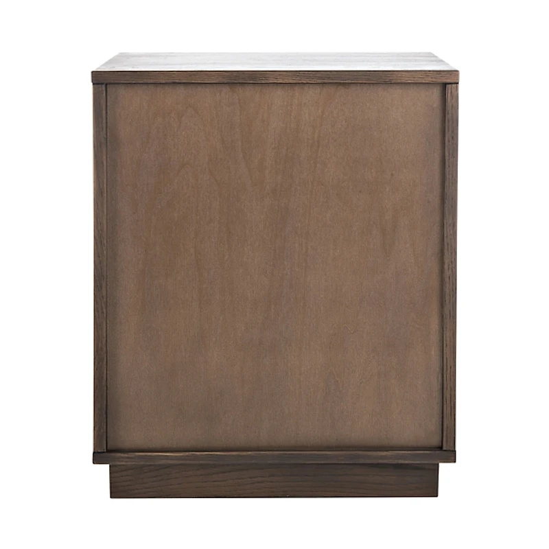 Natural Wood 2-Drawer Nightstand