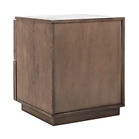 Natural Wood 2-Drawer Nightstand
