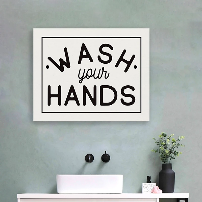 Wash Your Hands Giclee Canvas Art Print, 20x16 in.