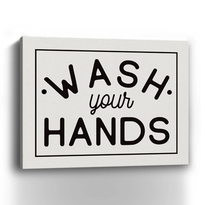 Wash Your Hands Giclee Canvas Art Print, 20x16 in.