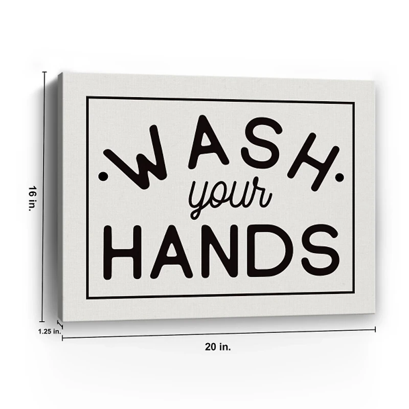 Wash Your Hands Giclee Canvas Art Print, 20x16 in.
