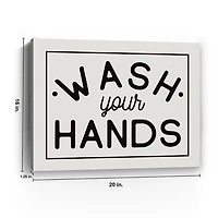 Wash Your Hands Giclee Canvas Art Print, 20x16 in.