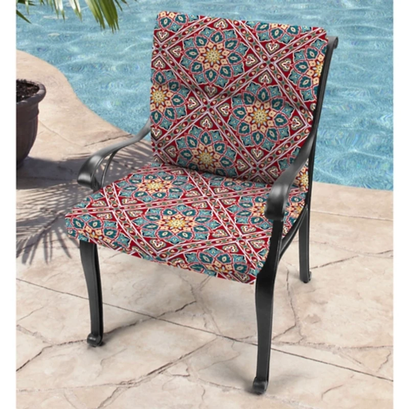 Solano Flowers Outdoor Dining Chair Cushion