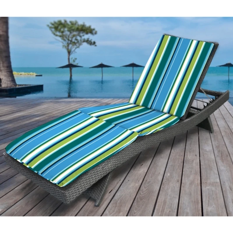 Tidal Tango Outdoor Chaise Cushion