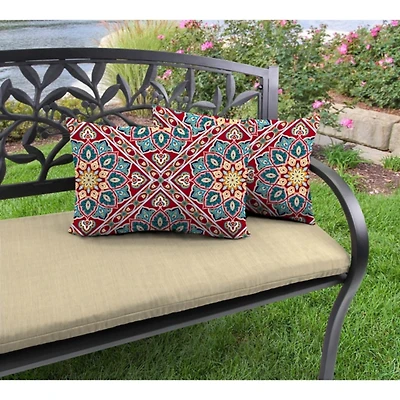 Solano Flowers Outdoor Lumbar Pillows, Set of 2