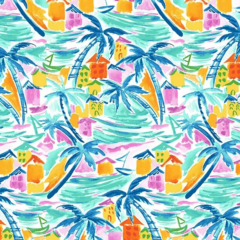 Island Waves Outdoor Pillows, Set of 2