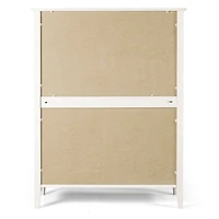 White Brazilian Pine Wood 5-Drawer Chest