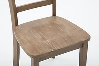 Wire Brushed Natural Dining Chairs, Set of 2