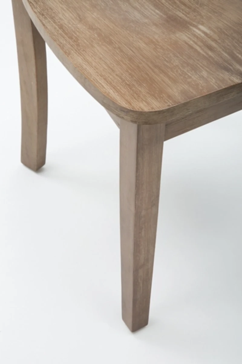 Wire Brushed Natural Dining Chairs, Set of 2