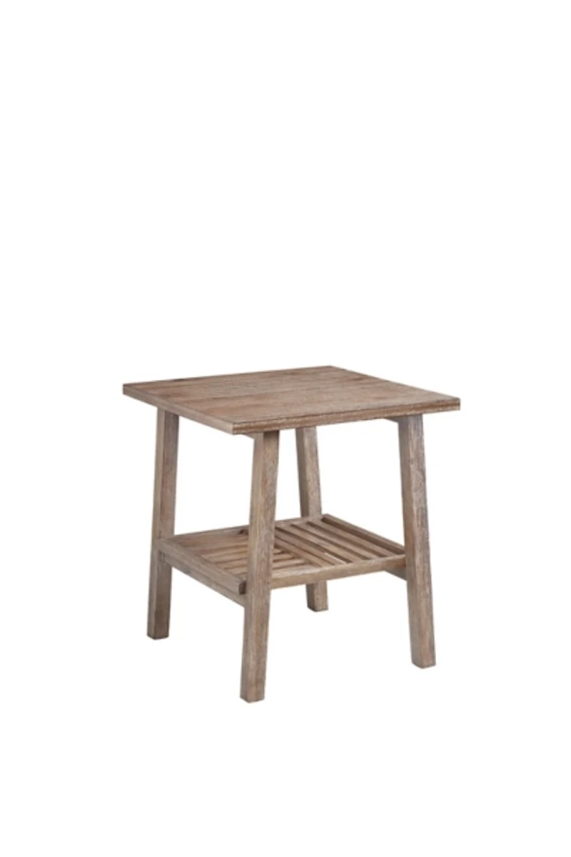 Wire Brushed Natural Accent Table