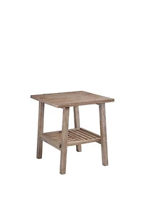 Wire Brushed Natural Accent Table