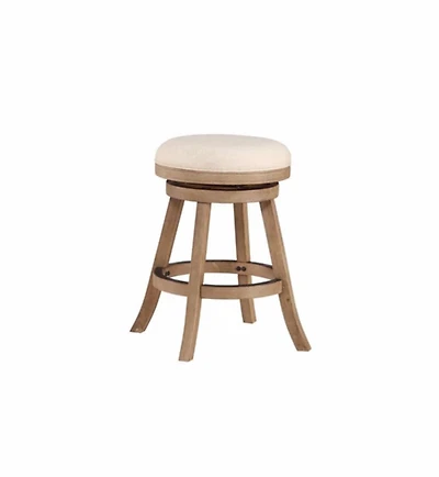 Linen Driftwood Finish Swivel Counter Stool