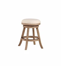 Linen Driftwood Finish Swivel Counter Stool
