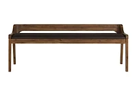 Chestnut Acacia Wood Cushioned Bench