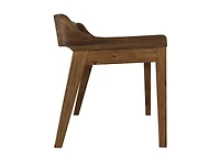 Chestnut Acacia Wood Cushioned Bench