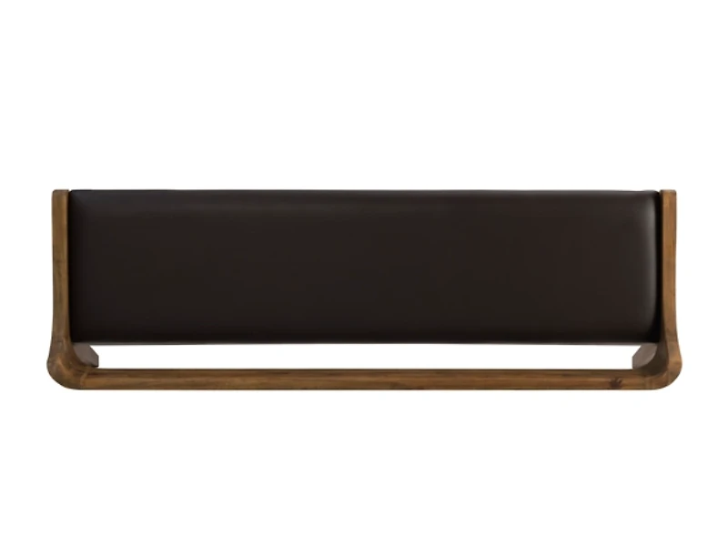 Chestnut Acacia Wood Cushioned Bench