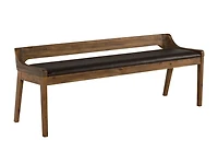 Chestnut Acacia Wood Cushioned Bench