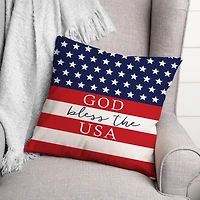 God Bless the USA Flag Pillow