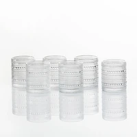 Fortessa Clear Bead Short Glasses, Set of 6