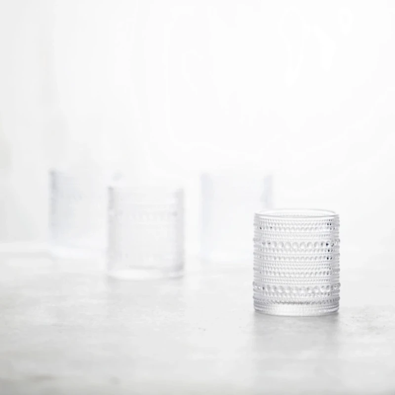 Fortessa Clear Bead Short Glasses, Set of 6