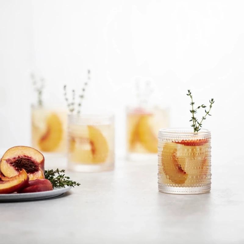 Fortessa Clear Bead Short Glasses, Set of 6